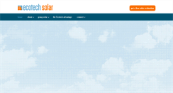 Desktop Screenshot of ecotechsolar.com